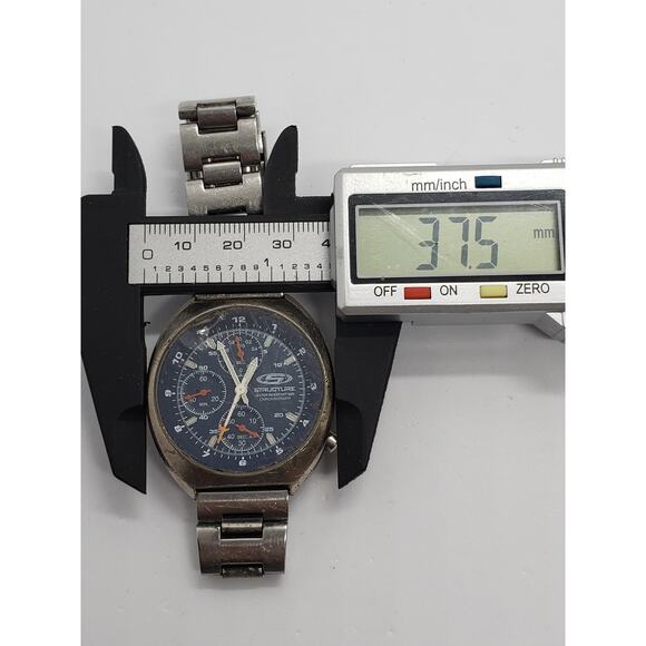 Structure men's watch. Multi function blue face, white accents. Working watch - Picture 7 of 8